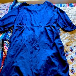 Blue , soft, silky dress